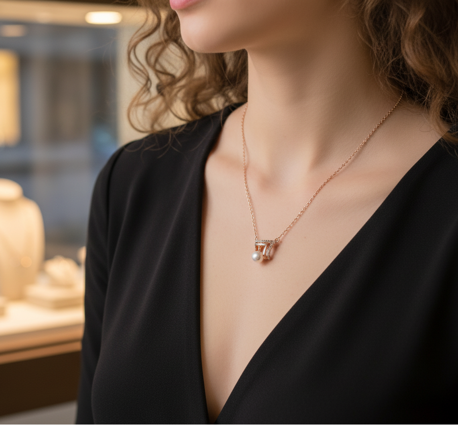 Orbit Pearl Necklace for girls