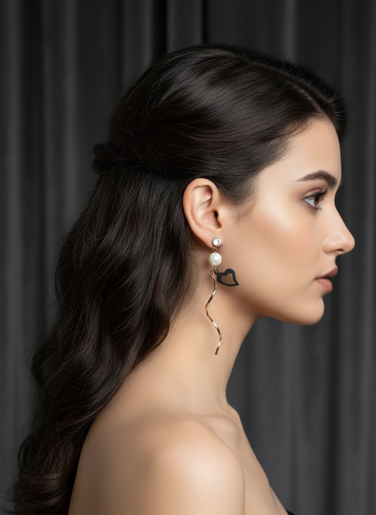 Rose Gold Serpentine earrings for girls