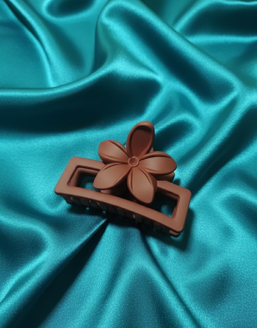 medium size Muted Bloom Hair Claws for Girls