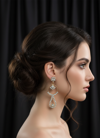 Diamond Halo Wedding Jhumka for girls