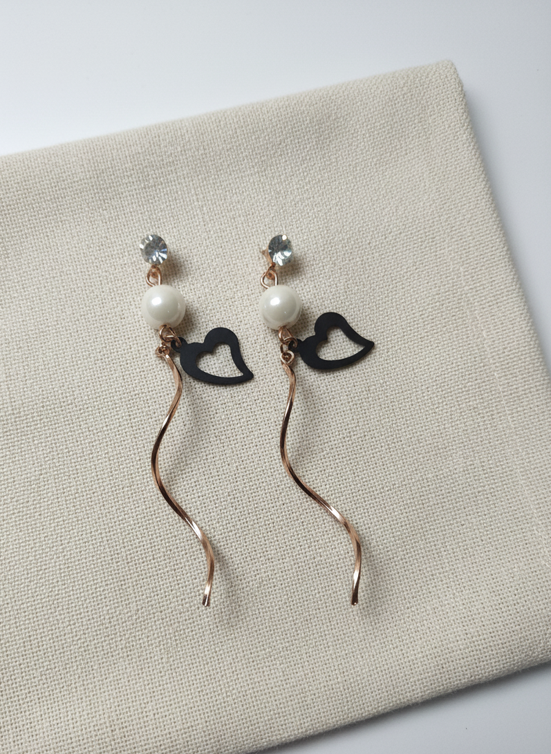 Rose Gold Serpentine earrings for girls