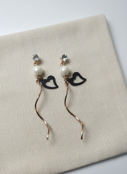 Rose Gold Serpentine earrings for girls