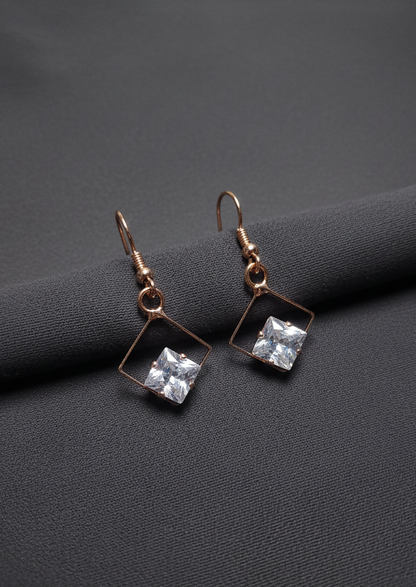 small Rose Prism Earrings for girls.