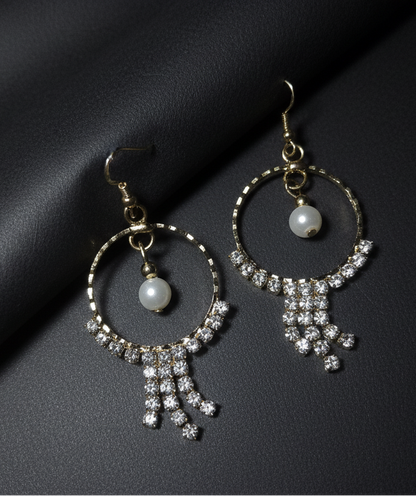 Regal Sparkle Hoop Earrings